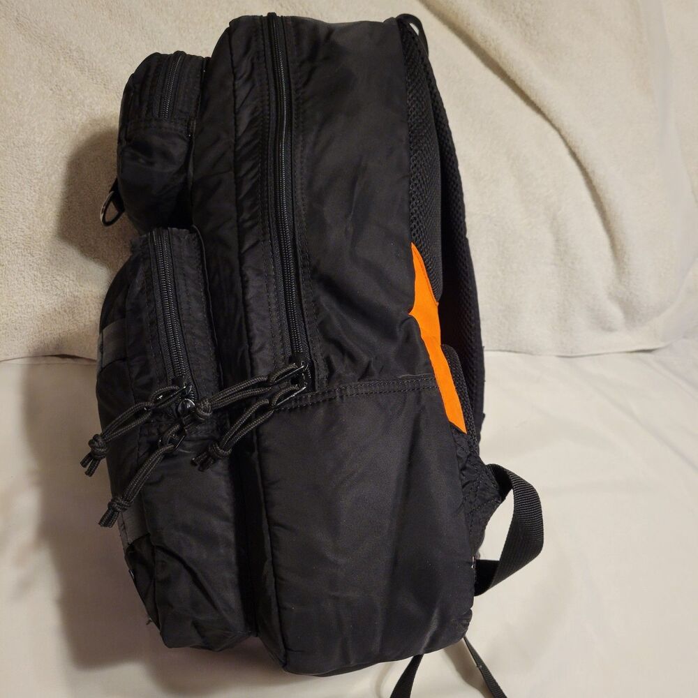 NEW ERA Commuter Small Rucksack Travel Black / Orange Backpack RARE - Picture 10 of 16